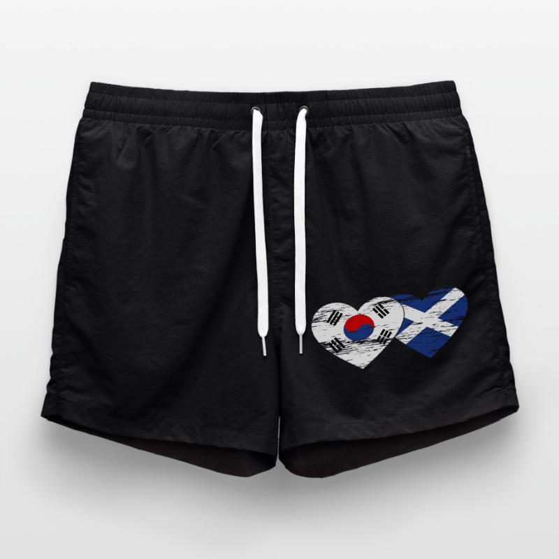 Corée du Sud Ecosse Drapeau Utilisé Short de bain