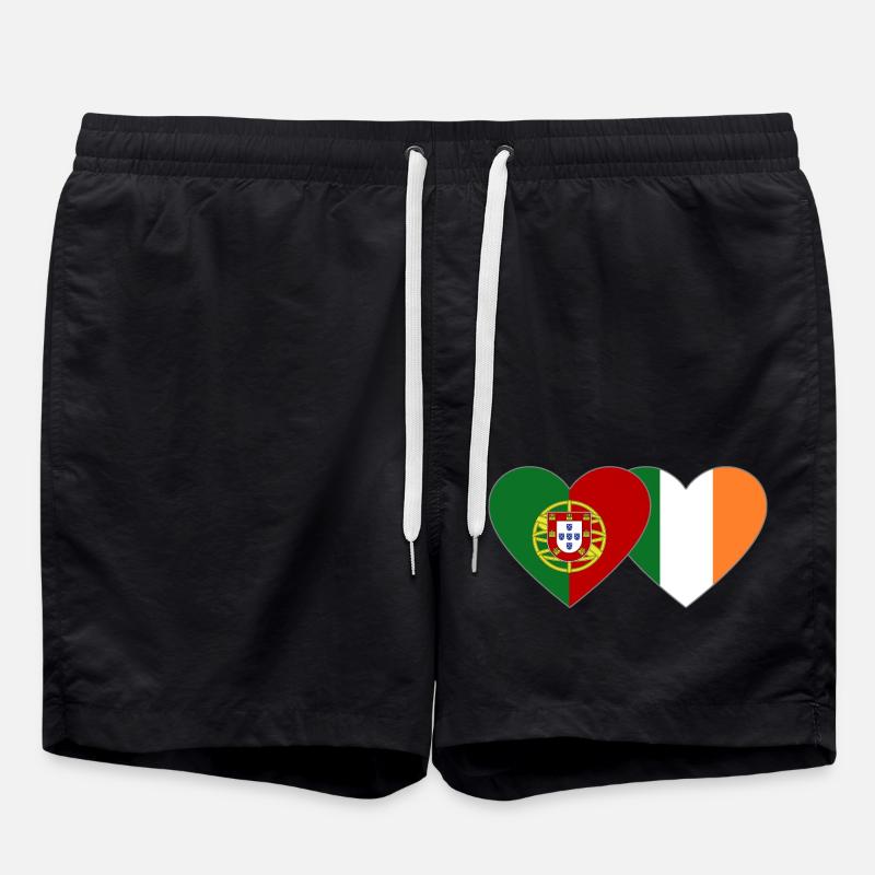 Drapeau du Portugal Irlande - Short de bain - noir