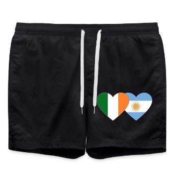 Flag of Ireland Argentina - Swim Trunks - black - Front - AI Model Male 185 light (185cm)