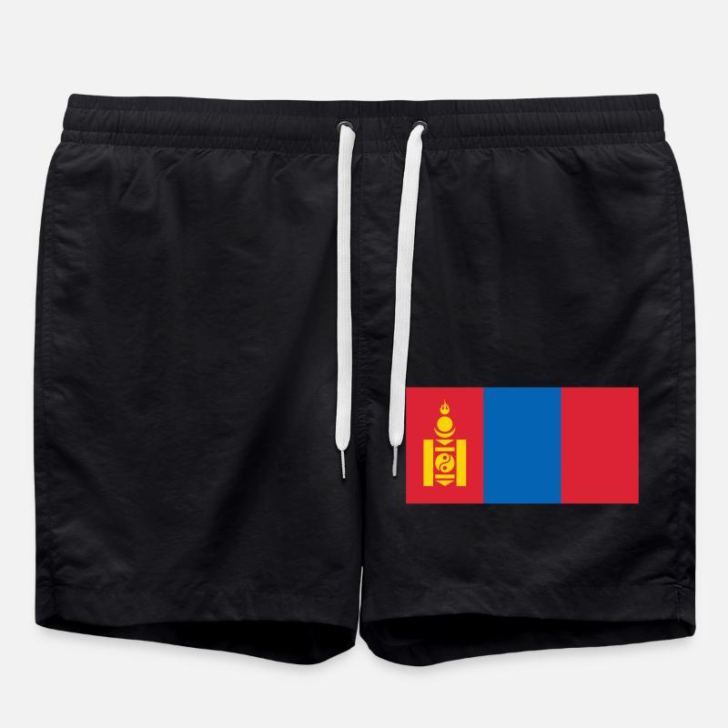 Mongolia flag / Drapeau Mongolie - Short de bain - noir
