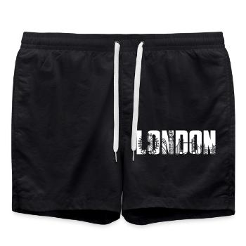 Londres Angleterre 2 - Short de bain - noir - Devant - AI Model Male 185 light (185cm)