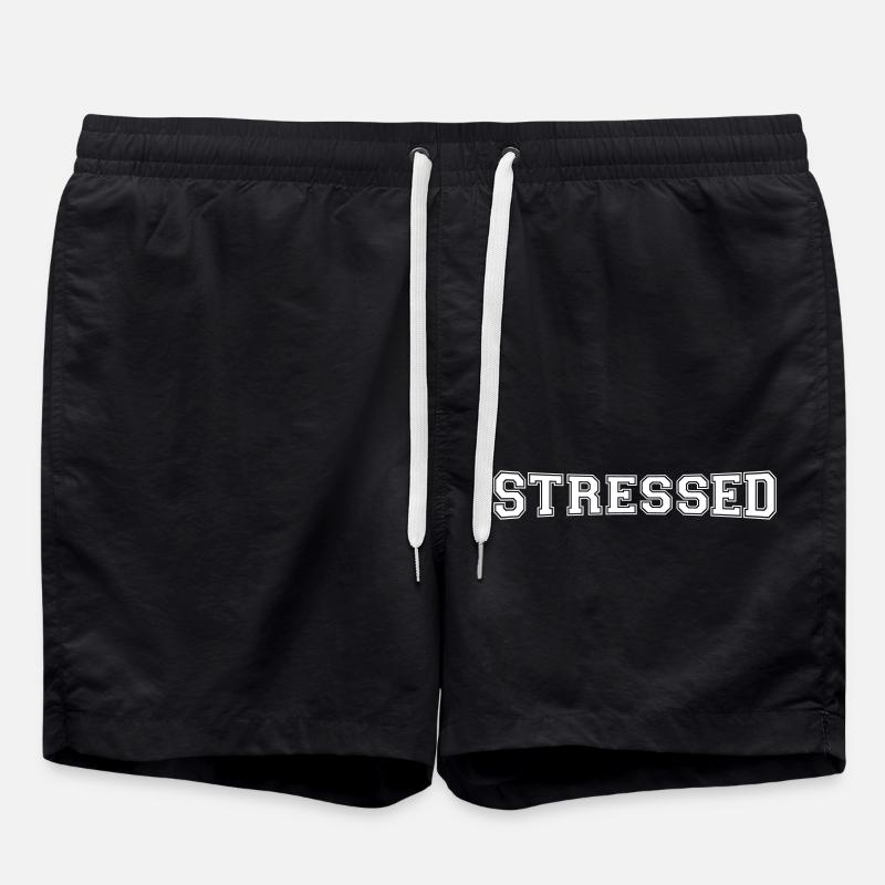 stressé - Short de bain - noir