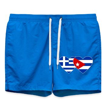 Grèce Cuba Drapeau Coeur - Short de bain - cobalt blue - Devant