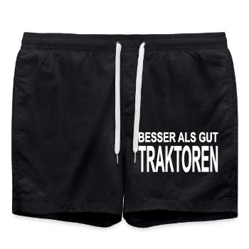 Traktor - Badeshorts - Schwarz - Vorne - AI Model Male 185 light (185cm)