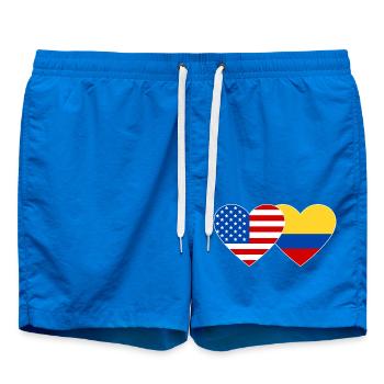 États-Unis Colombie drapeau coeur - Short de bain - cobalt blue - Devant