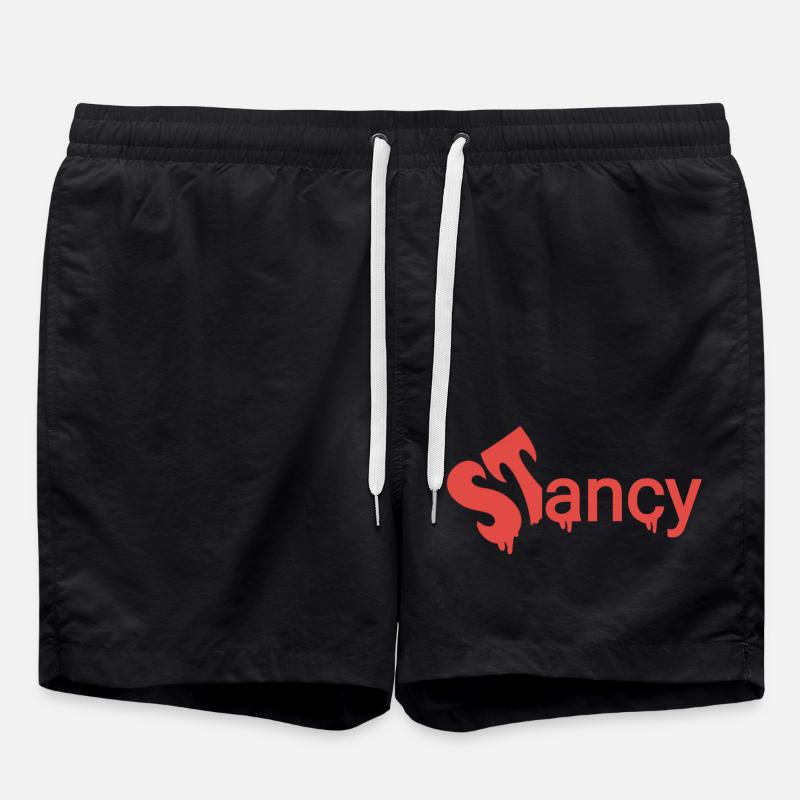 Stancy roter text Halloween - Badeshorts - Schwarz