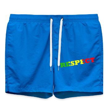 Jamaican jargon, Respect, Jamaican Colors, Rasta - Swim Trunks - cobalt blue - Front