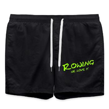 Rowing - We love it - Sport - Aviron Rower Rudern - Swim Trunks - black - Front - AI Model Male 185 light (185cm)