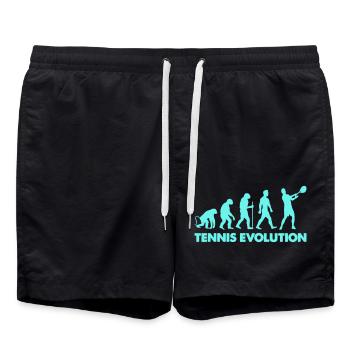 tennis 1 - Badeshorts - Schwarz - Vorne - AI Model Male 185 light (185cm)