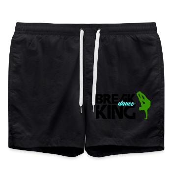 Break Dance King - Swim Trunks - black - Front - AI Model Male 185 light (185cm)