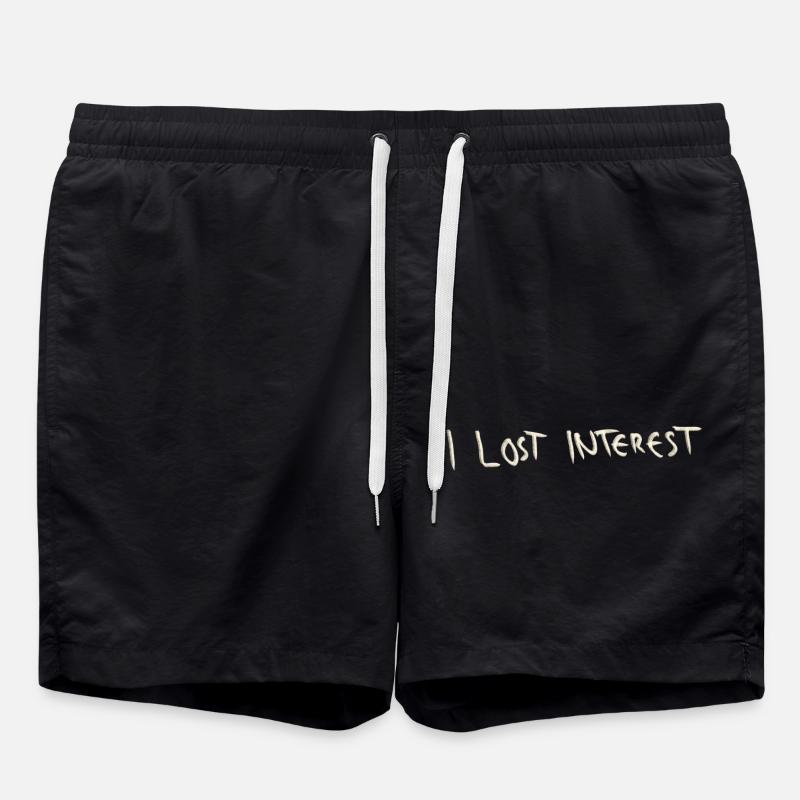I lost interest - Swim Trunks - black