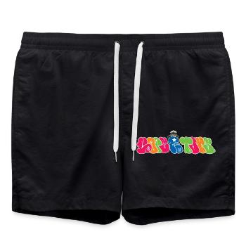 ACAB graffiti Les flics sont des jouets - Short de bain - noir - Devant - AI Model Male 185 light (185cm)