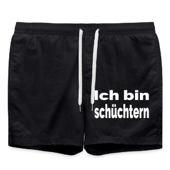 Schüchtern - Badeshorts - Schwarz - Vorne - AI Model Male 185 light (185cm)