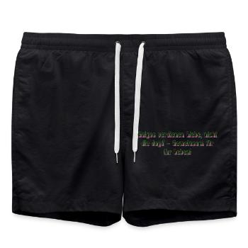 Hilfe für Galgos - Badeshorts - Schwarz - Vorne - AI Model Male 185 light (185cm)