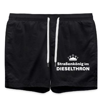 Roi de la rue sur le trône du diesel - Short de bain - noir - Devant - AI Model Male 185 light (185cm)