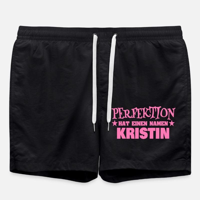 Kristin as a woman's name - Swim Trunks - black