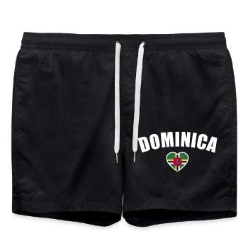 Dominica Dominican Flag - Swim Trunks - black - Front - AI Model Male 185 light (185cm)
