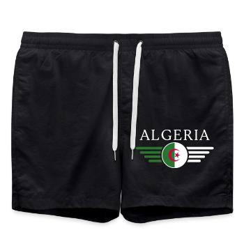 I Love Algeria, Elegance Style Design T-Shirt - Swim Trunks - black - Front - AI Model Male 185 light (185cm)