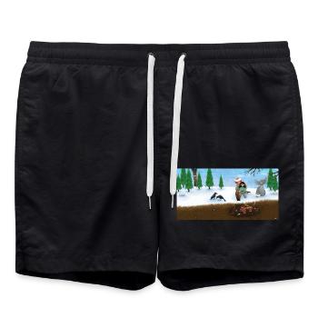The Little Robber's Daughter - Swim Trunks - black - Front - AI Model Male 185 light (185cm)