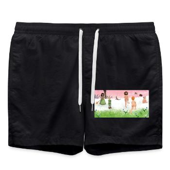 The Little Robber's Daughter - Swim Trunks - black - Front - AI Model Male 185 light (185cm)