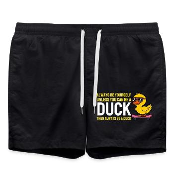 Soyez toujours vous-même à moins que vous ne puissiez être un canard - Short de bain - noir - Devant - AI Model Male 185 light (185cm)