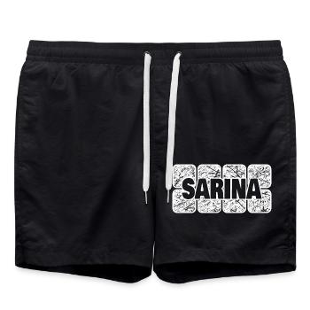 Sarina als Baby - Badeshorts - Schwarz - Vorne - AI Model Male 185 light (185cm)