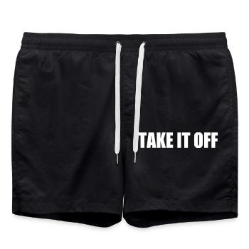 Take it off - Badeshorts - Schwarz - Vorne - AI Model Male 185 light (185cm)