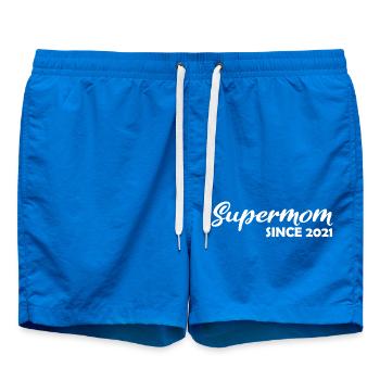 Supermom since 2021 - Swim Trunks - cobalt blue - Front