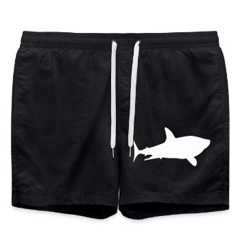 shark shark - Swim Trunks - black - Front - AI Model Male 185 light (185cm)