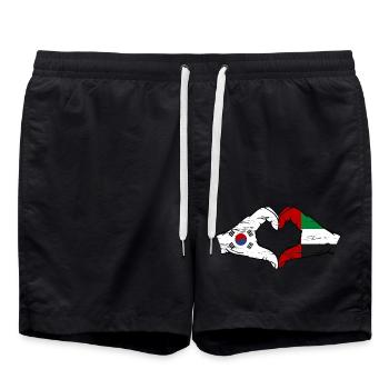 Corée du Sud Émirats arabes unis Cœur - Short de bain - noir - Devant - AI Model Male 185 light (185cm)