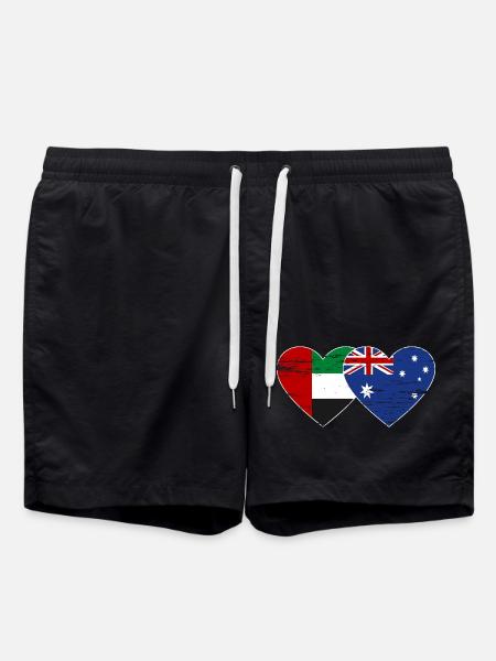 Förenade Arabemiraten Australiens flagga - Badshorts - svart