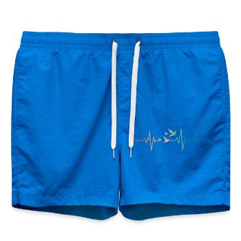 Battement de coeur rétro oiseau qui vole - Short de bain - cobalt blue - Devant