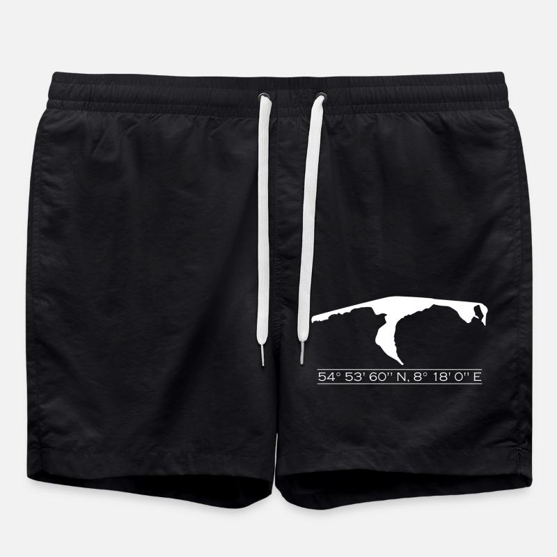Sylt | Coordonnées | Blanc - Short de bain - noir