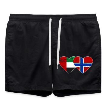 Émirats arabes unis Drapeau de la Norvège - Short de bain - noir - Devant - AI Model Male 185 light (185cm)