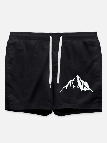 mountains mountain - Swim Trunks - black