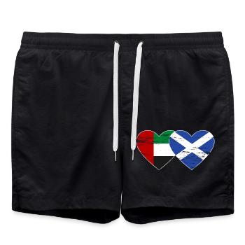Émirats arabes unis Drapeau de l’Écosse - Short de bain - noir - Devant - AI Model Male 185 light (185cm)