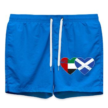 United Arab Emirates Scotland Flag - Swim Trunks - cobalt blue - Front