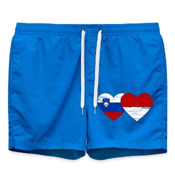 Slovénie Indonésie Drapeau Coeur utilisé - Short de bain - cobalt blue - Devant