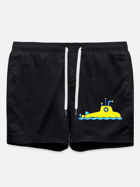 Surfaced Submarine Water Surface Dive - Swim Trunks - black