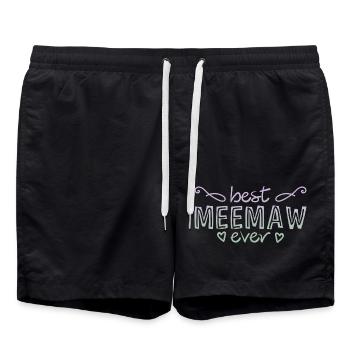 Best Meemaw Ever 2 - Badeshorts - Schwarz - Vorne - AI Model Male 185 light (185cm)
