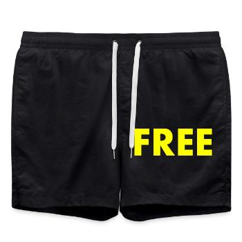 Free - Badeshorts - Schwarz - Vorne - AI Model Male 185 light (185cm)