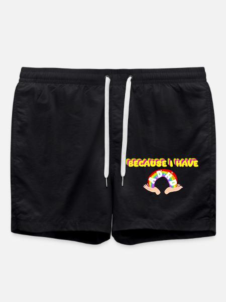 Neurodivergent Queen - Swim Trunks - black