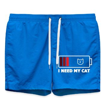 I Need My Cat, Gift, Cats - Swim Trunks - cobalt blue - Front