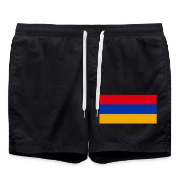 Armenia - Swim Trunks - black - Front - AI Model Male 185 light (185cm)