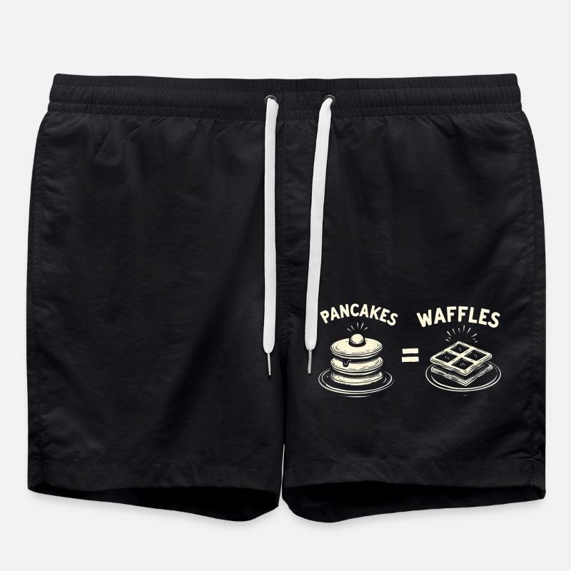 Pancakes and waffles - Swim Trunks - black