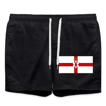 Northern Ireland - Swim Trunks - black - Front - AI Model Male 185 light (185cm)