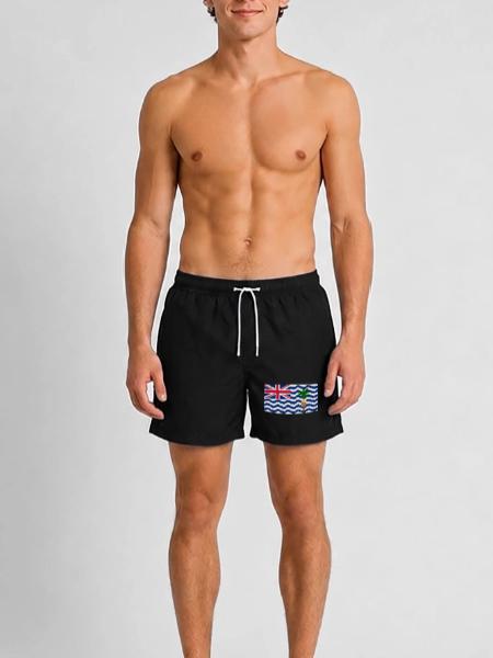 Britisches Territorium im Indischen Ozean - Badeshorts - Schwarz - Vorne - AI Model Male 185 light (185cm)