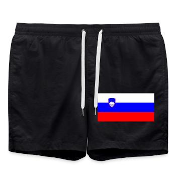 Slovenia - Swim Trunks - black - Front - AI Model Male 185 light (185cm)
