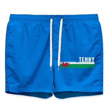 Tenby: Küstencharme und walisische Schönheit - Badeshorts - Cobalt blue - Vorne