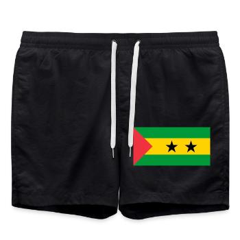 São Tomé-et-Príncipe - Short de bain - noir - Devant - AI Model Male 185 light (185cm)